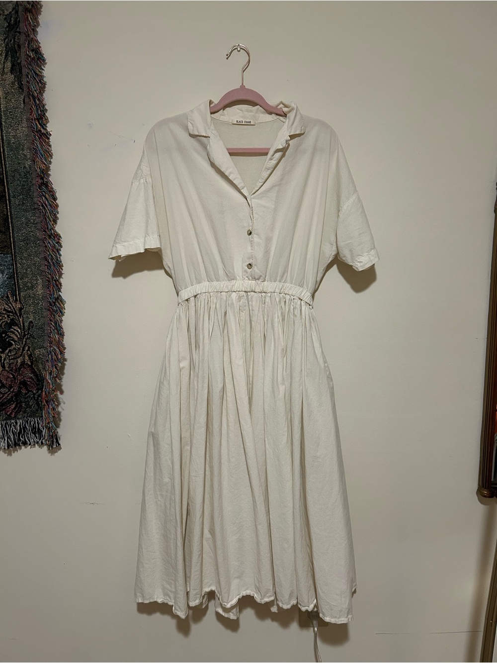 Black Crane M Cream Dress